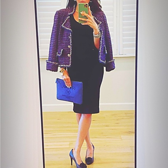 Chanel F/W 2013, Red, Ivory & Navy Tweed Blazer Size FR 34//US Small - Picture 10 of 11